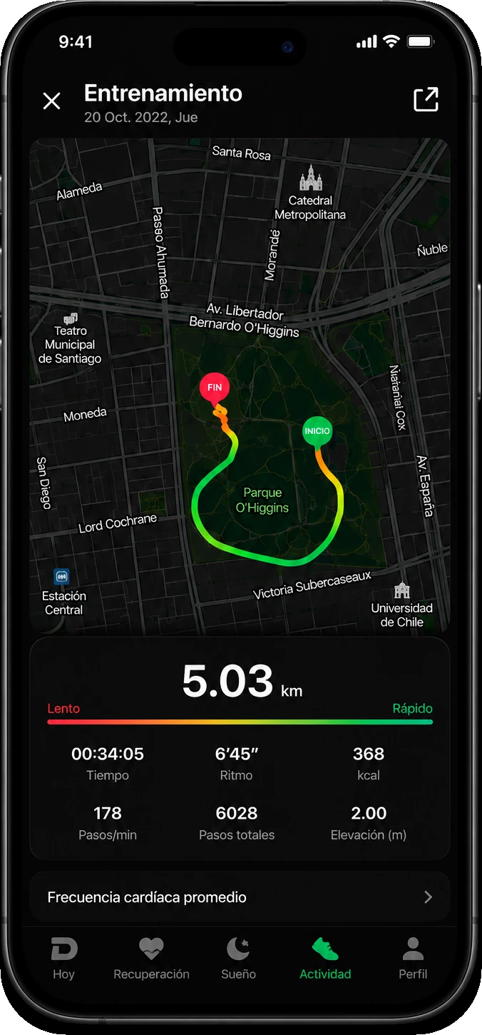 App Da Halo — entrenamiento con GPS